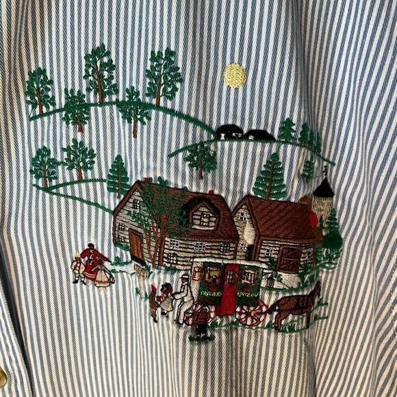 Vintage Let’s Quizz Again Embroidered Button Up, Medium  autumn! - Picture 13 of 14